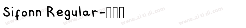 Sifonn Regular字体转换 Sifonn Regular字体转换